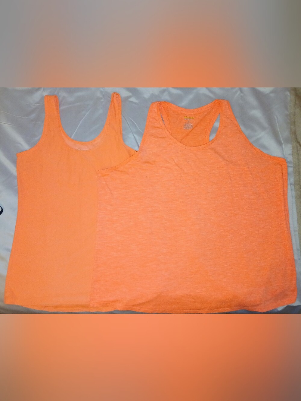 tek gear Orange Racerback Tank Tops - Set of 2